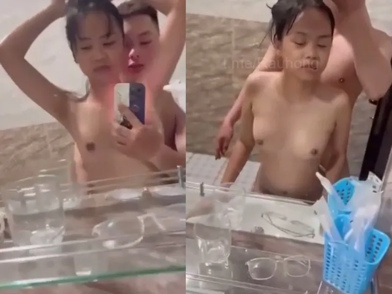 Thon gọn em cùng any trả bài trước gương quay kỉ niệm
